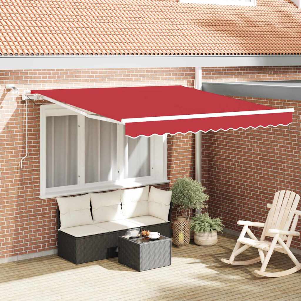 Toldo Retráctil Rojo 300 X 250 Cm Poliéster_1