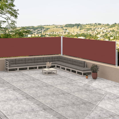 Vidaxl Toldo Lateral Retráctil Marrón 117x1000 Cm_1