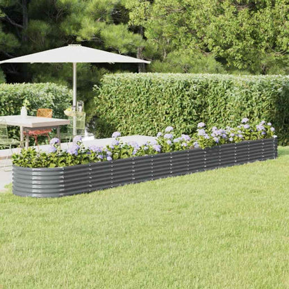 Jardinera Arriate Acero Galvanizado Antracita 512x80x36 Cm_1