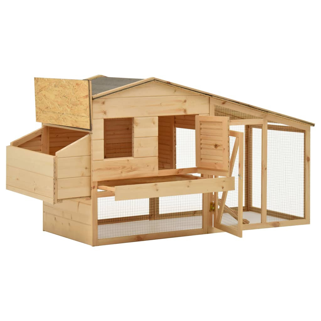 Vidaxl Gallinero Madera Maciza De Pino 178x67x92 Cm_1