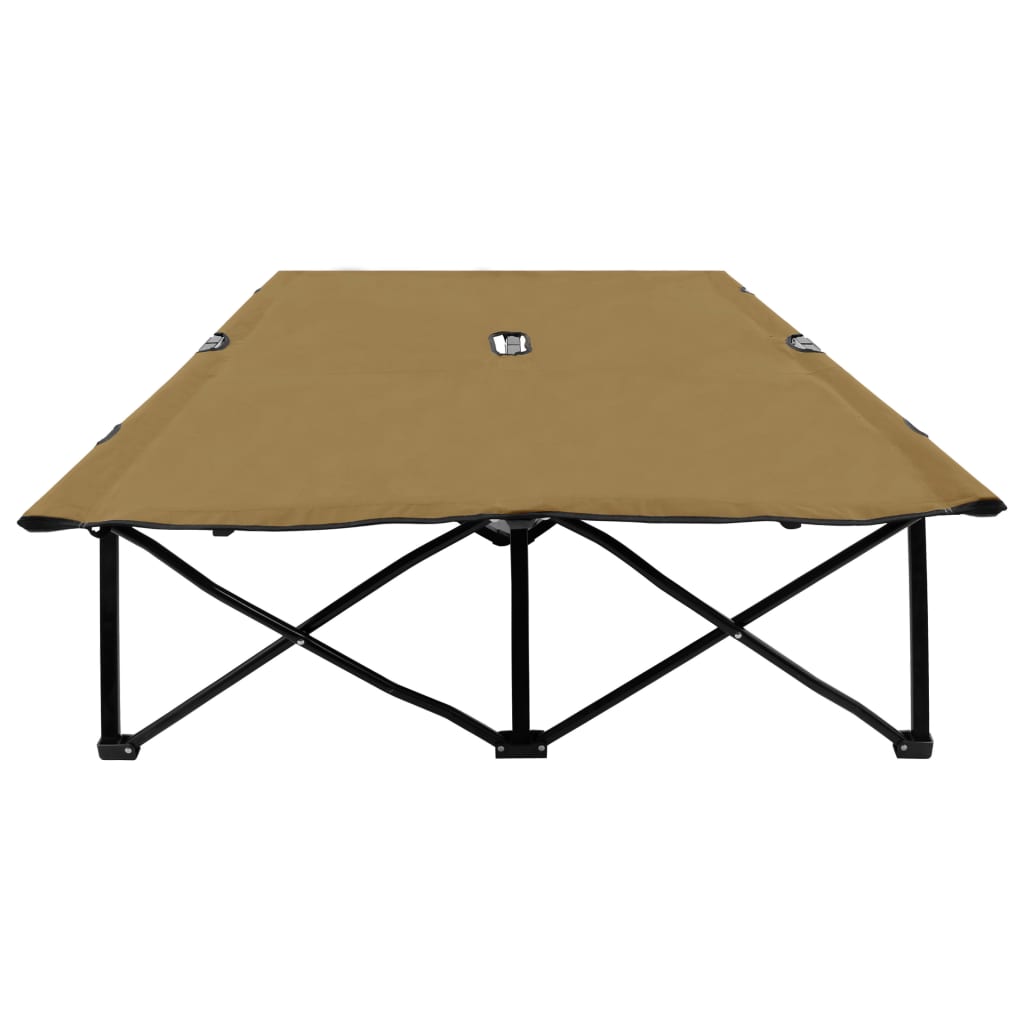 Tumbona Plegable Para 2 Personas Acero Gris Taupe_2