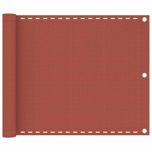 Vidaxl Toldo Para Balcón Hdpe Terracota 75x500 Cm_0