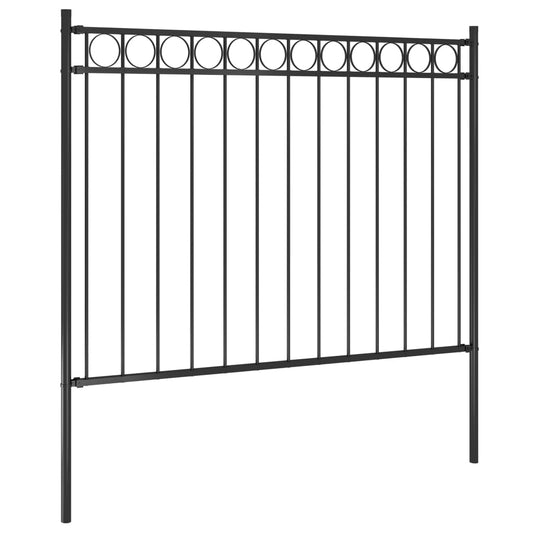 Valla De Jardín Acero Negro 1,7x1,2 M / Vetonek_0