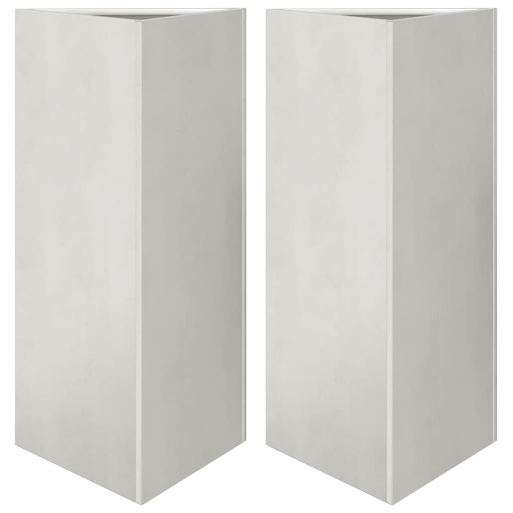 Jardineras Triangulares 2 Uds Acero Inoxidable 40x34,5x75 Cm_0