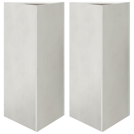 Jardineras Triangulares 2 Uds Acero Inoxidable 40x34,5x75 Cm_0