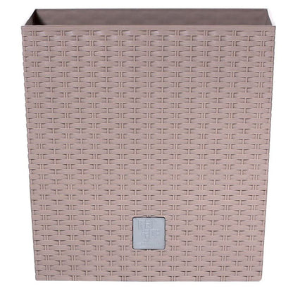 Maceta Rato 10 Litros Con Cubilete Para Plantar En Color Mocca 22,3 X 22,3 X 22,8 Cm._3