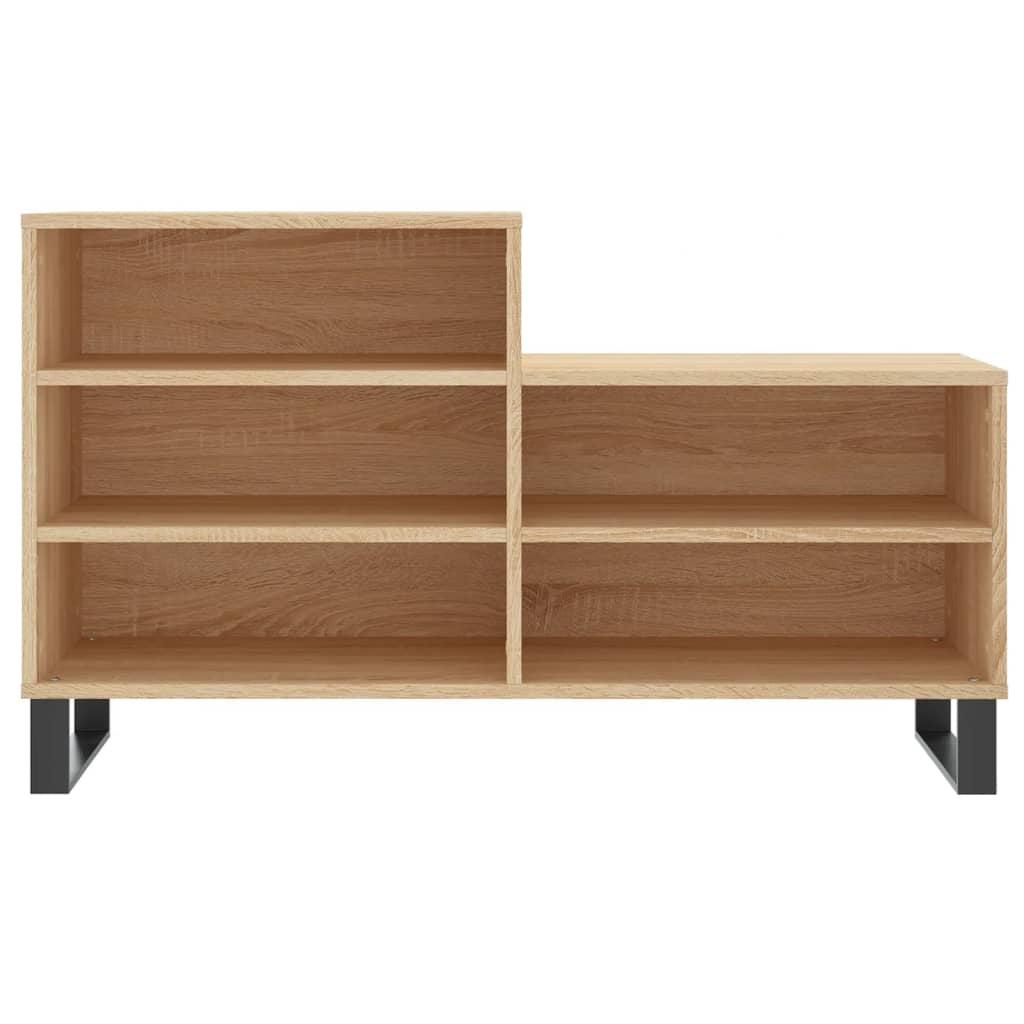 Vidaxl Mueble Zapatero Madera Contrachapada Roble Sonoma 102x36x60 Cm_3