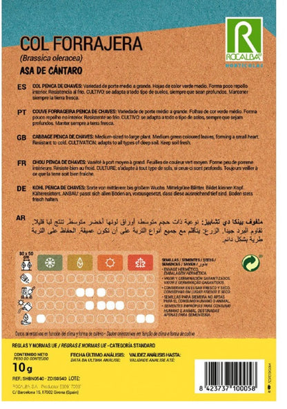 Semillas Col Forrajera Asa De Cantaro 25g
