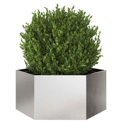 Jardinera Hexagonal De Acero Inoxidable 104x90x45 Cm_2