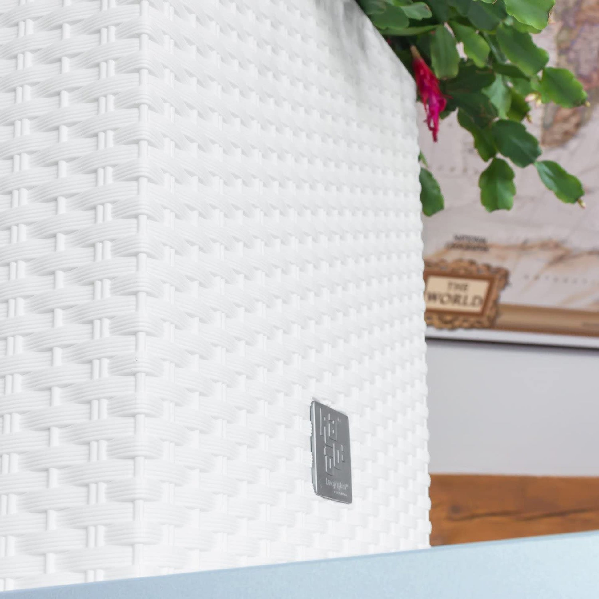 Maceta Rato 15,8 Litros Con Cubilete Para Plantar En Color Blanco 26,2 X 26,2 X 26,6 Cm._5