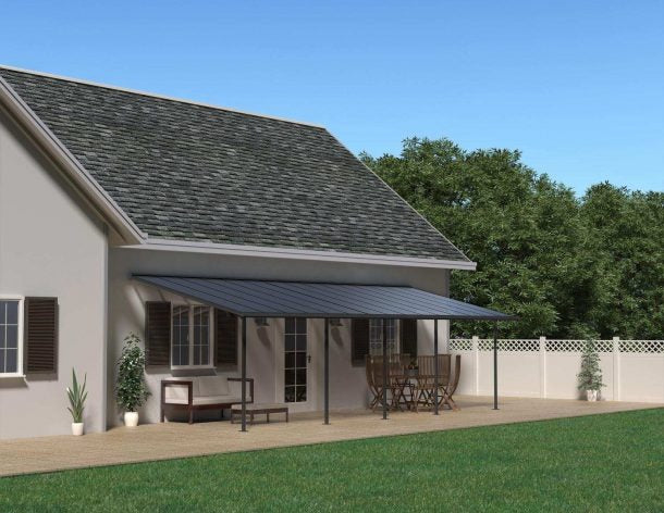Pérgola adosada Capri 299x924 cm gris Canopia by Palram