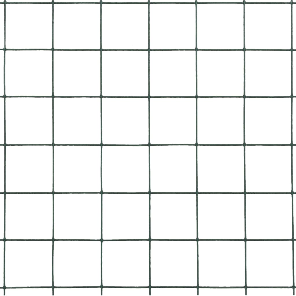 Alambrada De Gallinero Acero Revestimiento Pvc Verde 25x1,5 M / Vetonek_0