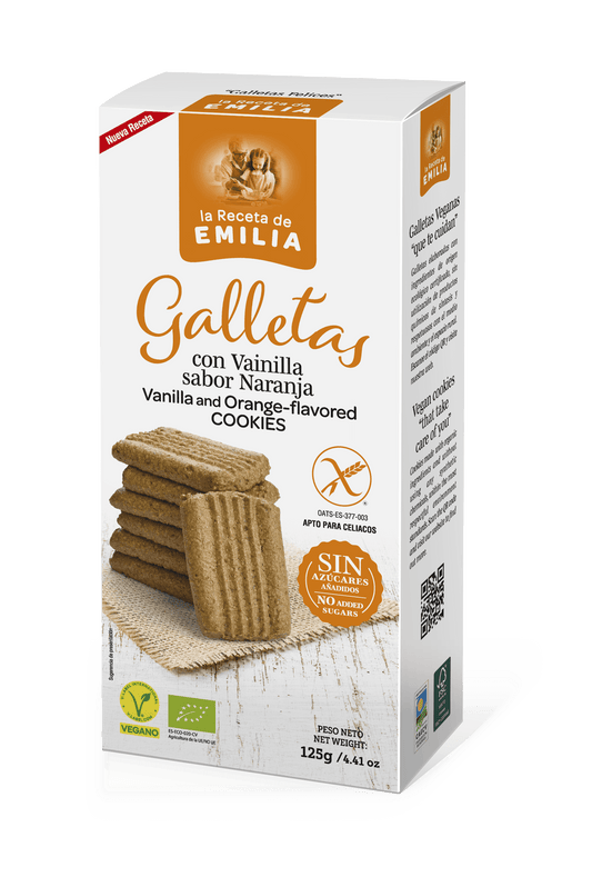 Galletas Con Vainilla Y Sabor Naranja sin Azucares Añadidos 125 Gr._0