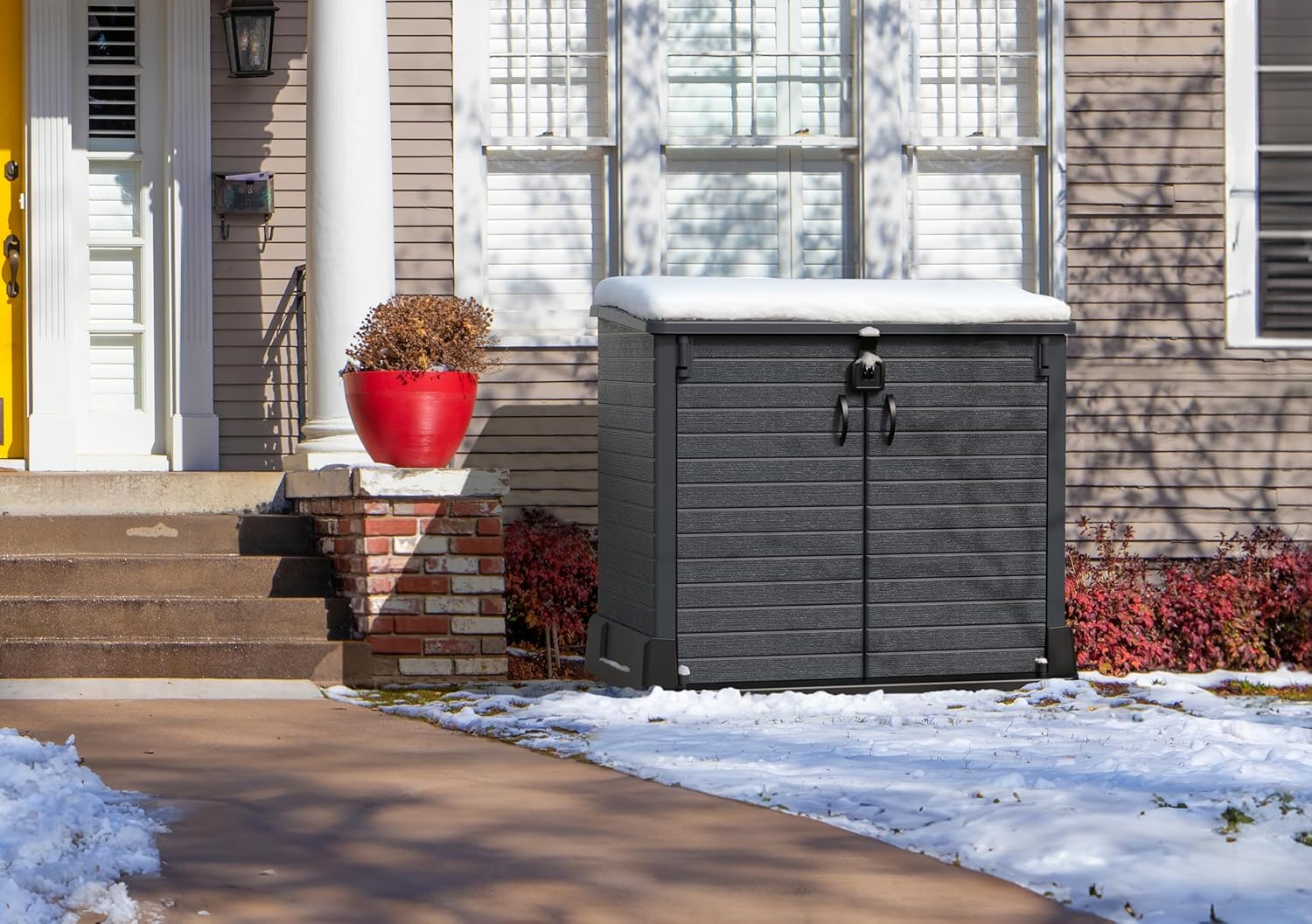 Duramax - Arcón Cubre Cubos De Exterior - 850 L - Pvc - Color Gris Antracita_4