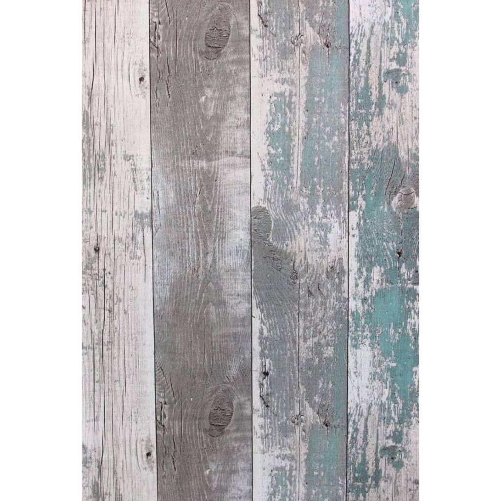 Noordwand Papel De Pared Topchic Wooden Planks Gris Oscuro Y Azul_0