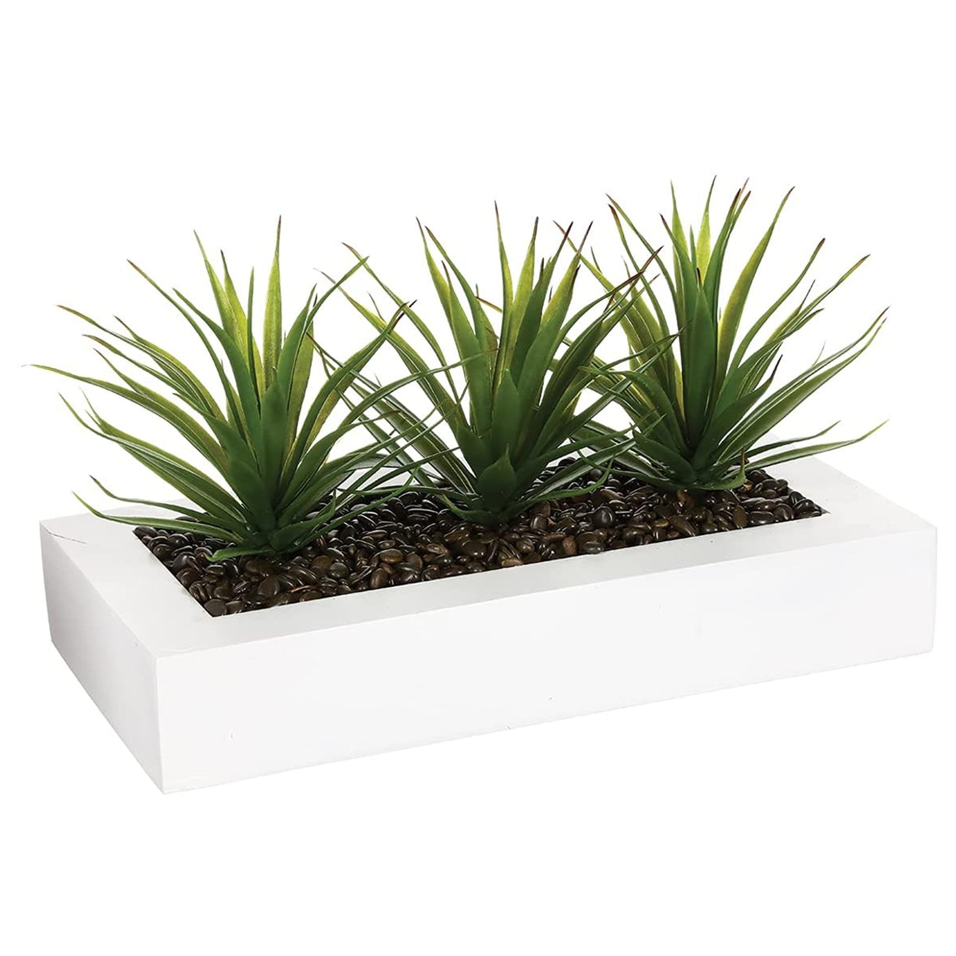 Centro De Mesa - 3 Aloe Vera - L.35 X P.14,8 X A 17, Verde_0