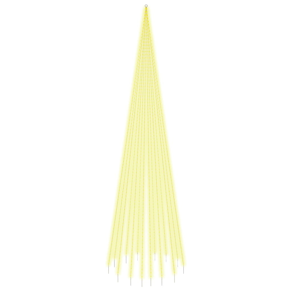Vidaxl Árbol De Navidad En Asta De Bandera 1134led Blanco Cálido 800cm_0