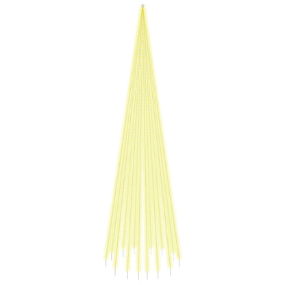 Vidaxl Árbol De Navidad En Asta De Bandera 1134led Blanco Cálido 800cm_0
