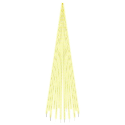 Vidaxl Árbol De Navidad En Asta De Bandera 1134led Blanco Cálido 800cm_0