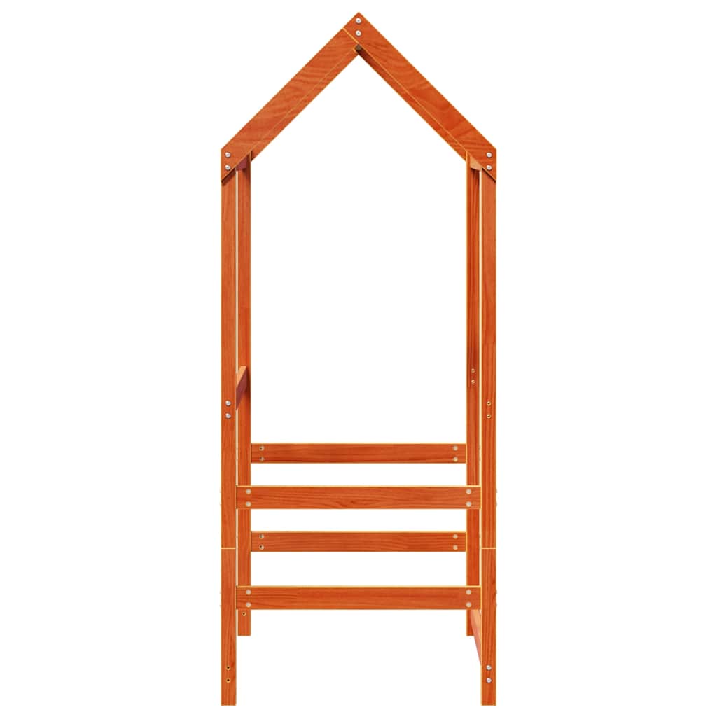 Techo De Cama Infantil Madera Maciza Pino Marrón 98x70x176,5 Cm_4