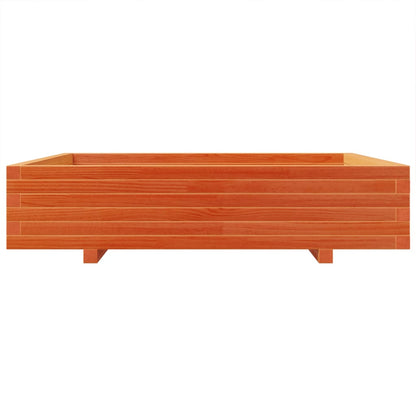 Jardinera De Madera Maciza De Pino Marrón Cera 110x110x26,5 Cm_4