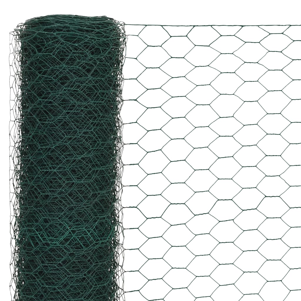 Alambrada De Gallinero Acero Revestimiento Pvc Verde 25x1,5 M / Vetonek_2