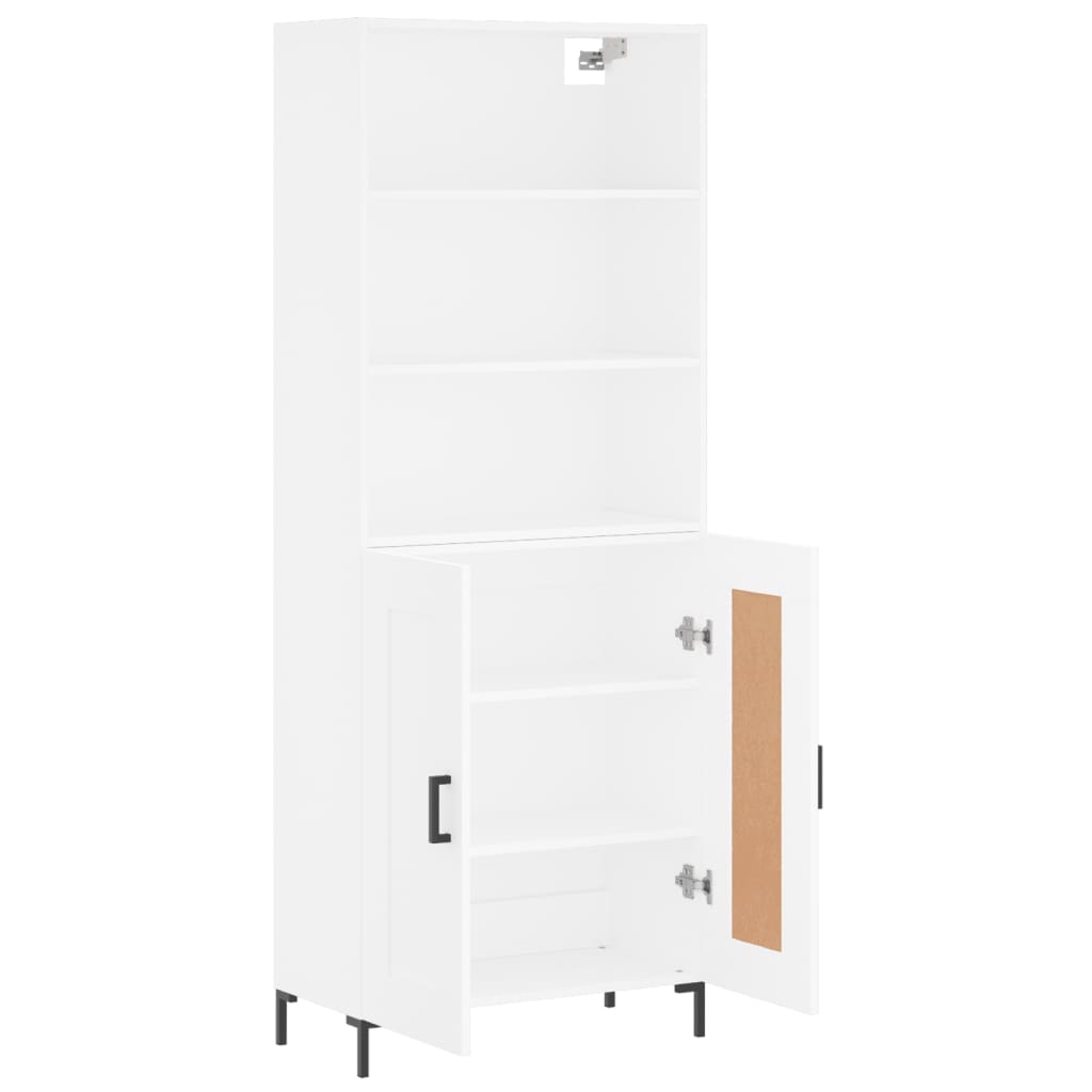 Aparador Alto Madera Contrachapada Blanco 69,5x34x180 Cm_3
