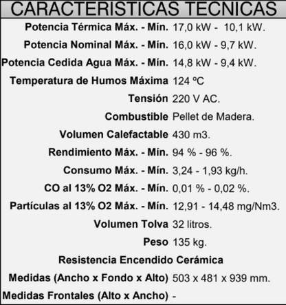 BRICOSOL ESTUFAS PELLETS FM MODELO BP-500 H_3