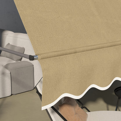 Outsunny Toldo Manual Retráctil 3x1,2 M Altura Ajustable Con Manivela 210-300 Cm_3