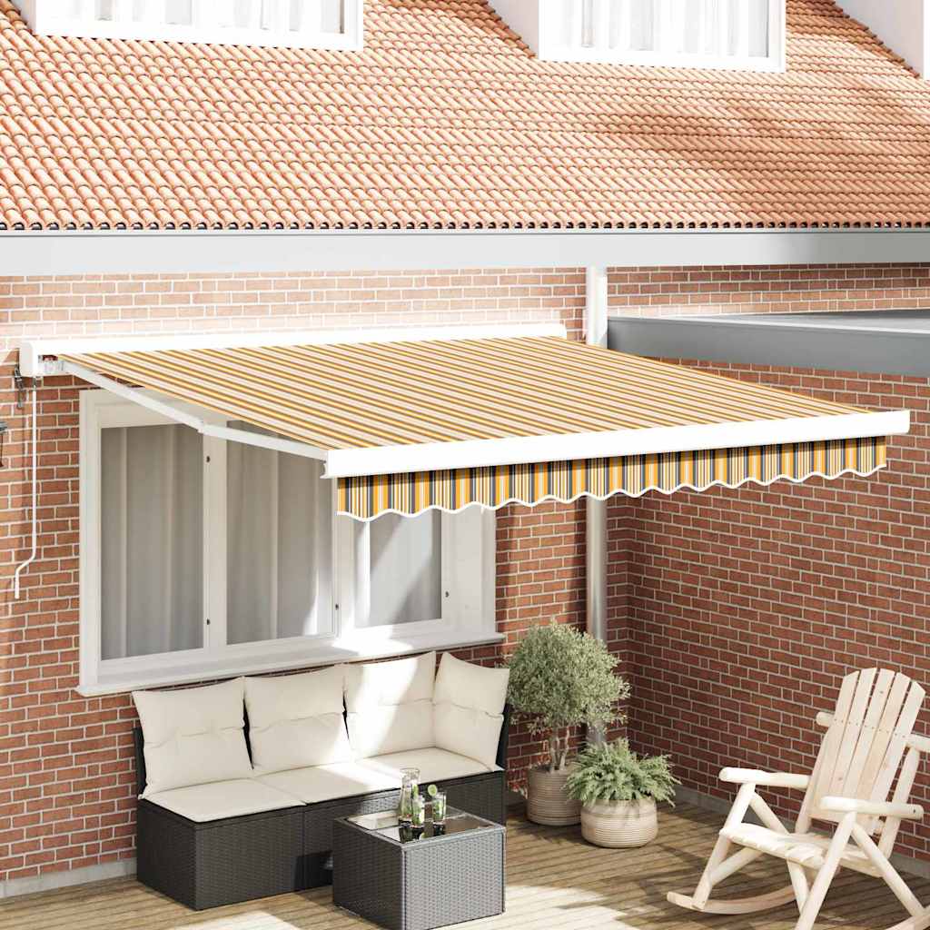 Toldo Retráctil Multicolor 300 X 250 X 165 Cm Tela Y Metal_1