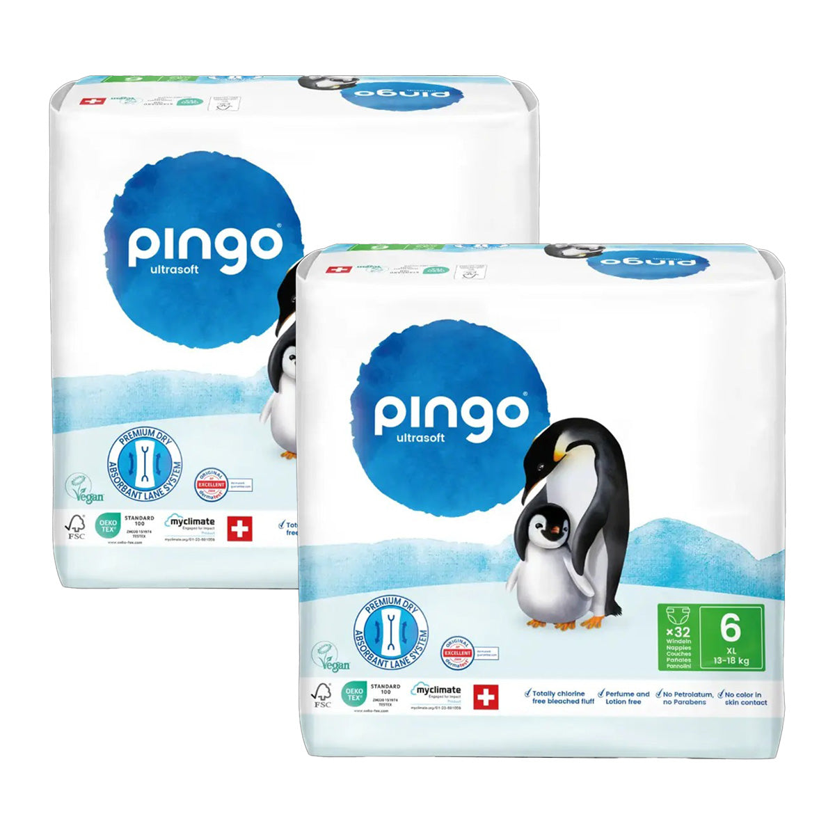 Pack Ahorro Pañales T6 XL (15-30kg) Pingo 64 unidades 64 undidades