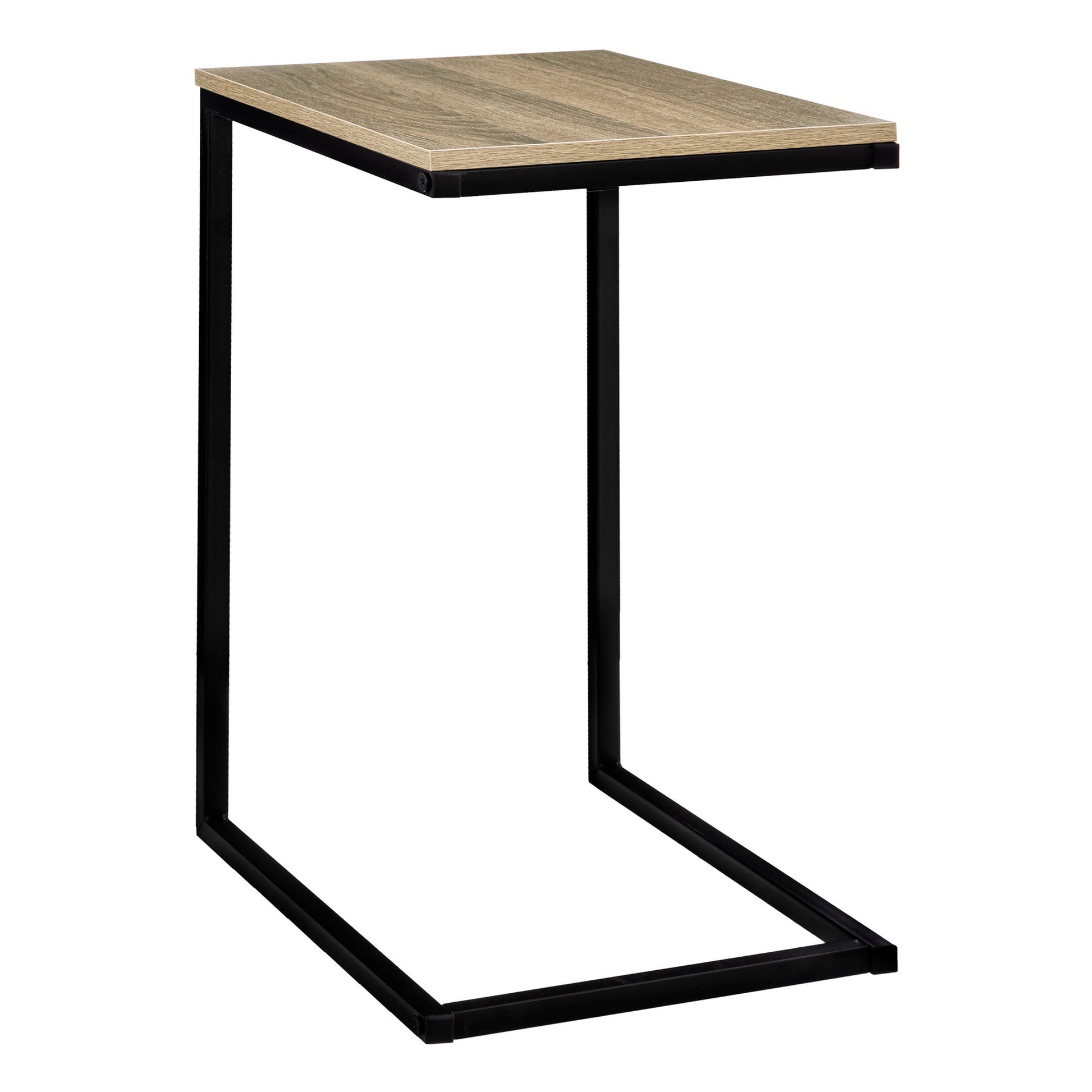 Wellhome Mesa Extremo Sofá Metal Negro Y Madera