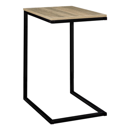 Wellhome Mesa Extremo Sofá Metal Negro Y Madera