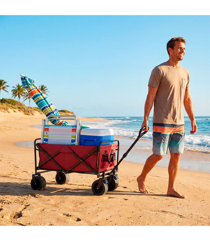 Carro Plegable Playa Y Camping (4 Ruedas - 120 Kg)_2