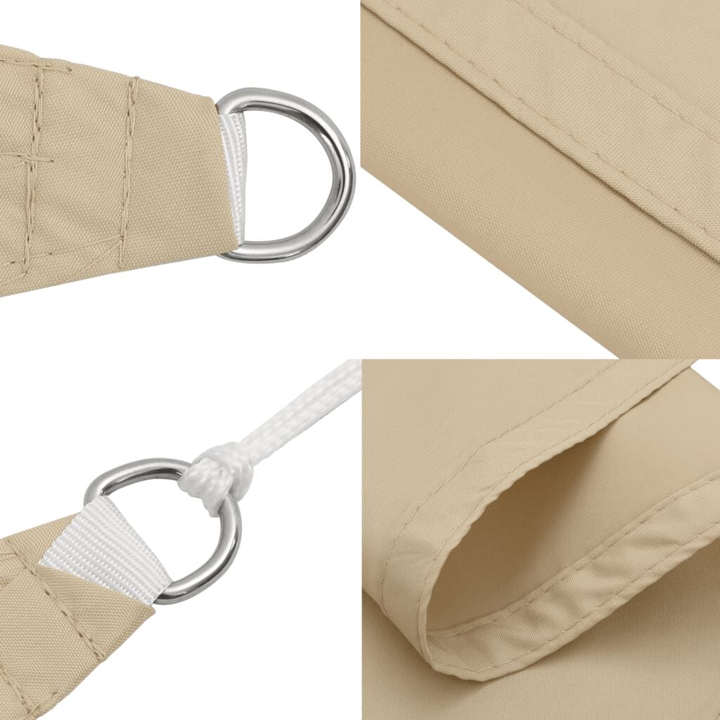 Vidaxl Toldo De Vela Triangular Tela Oxford Beige 5x5x5 M_3