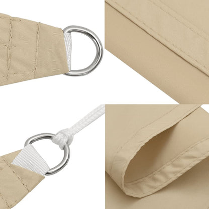 Vidaxl Toldo De Vela Triangular Tela Oxford Beige 5x5x5 M_3