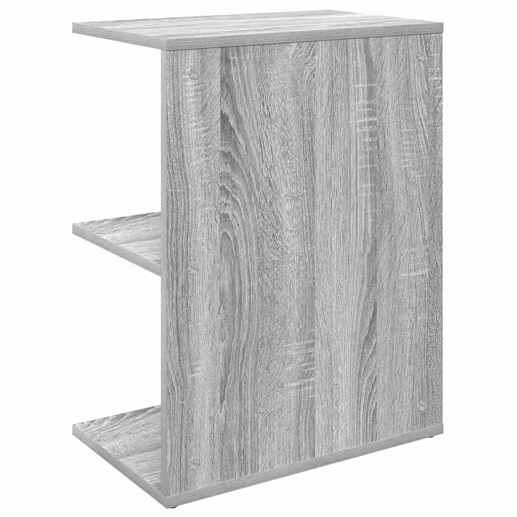 Mesita De Noche Madera De Ingeniería Gris Sonoma 46,5x29x61 Cm_4