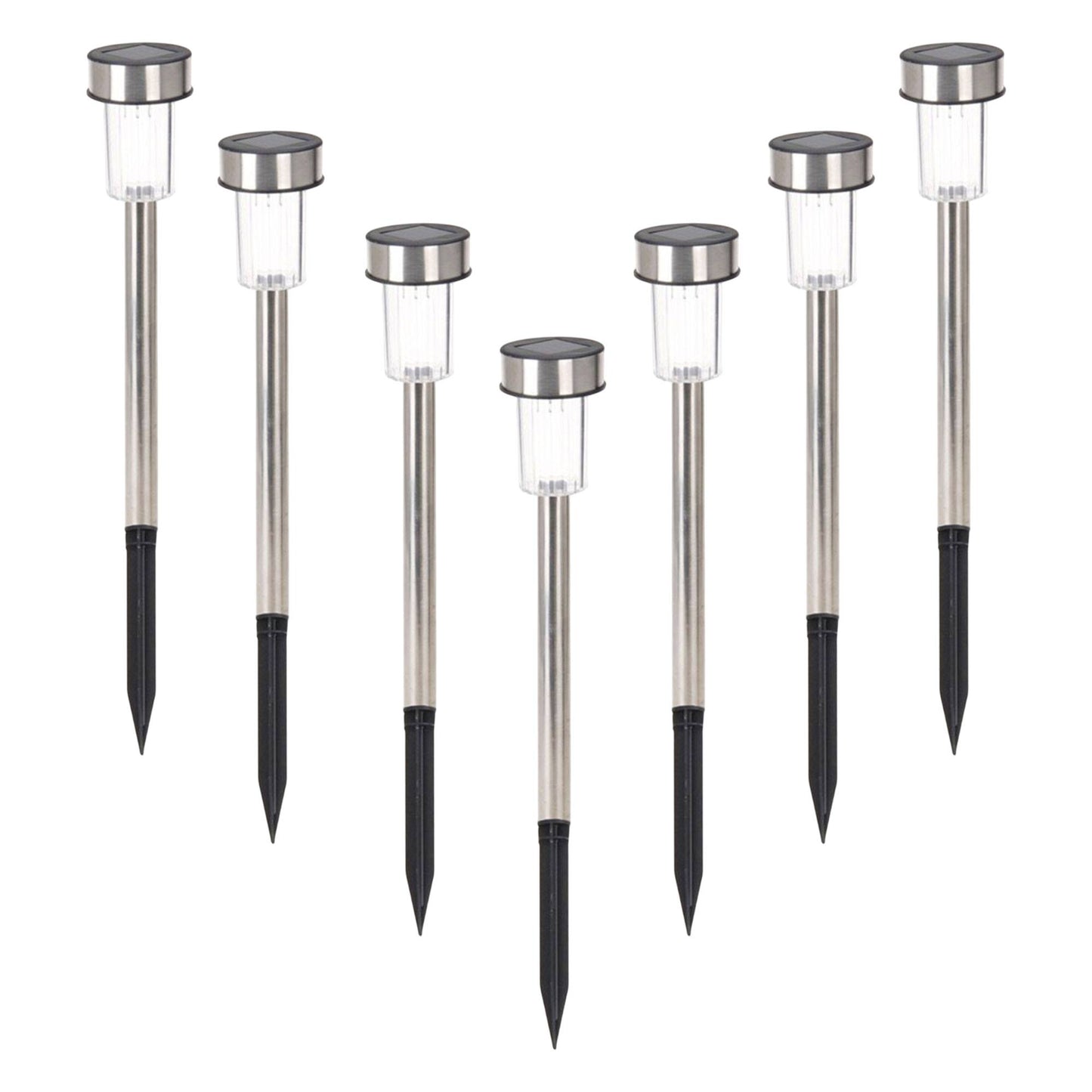 Well Home Juego De 7 Luces Solares Ø4,6cm En Acero Inoxidable