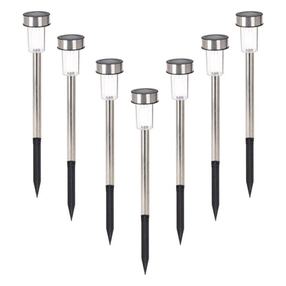 Well Home Juego De 7 Luces Solares Ø4,6cm En Acero Inoxidable