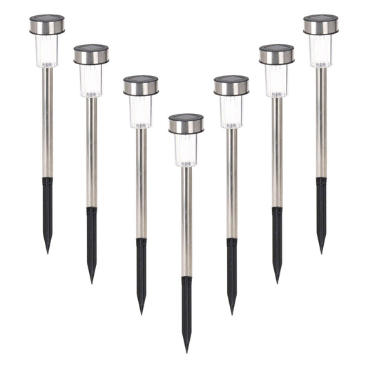 Well Home Juego De 7 Luces Solares Ø4,6cm En Acero Inoxidable