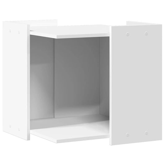 Vidaxl Mueble Arenero Para Gatos Madera Ingeniería Blanco 53x53x51 Cm_0