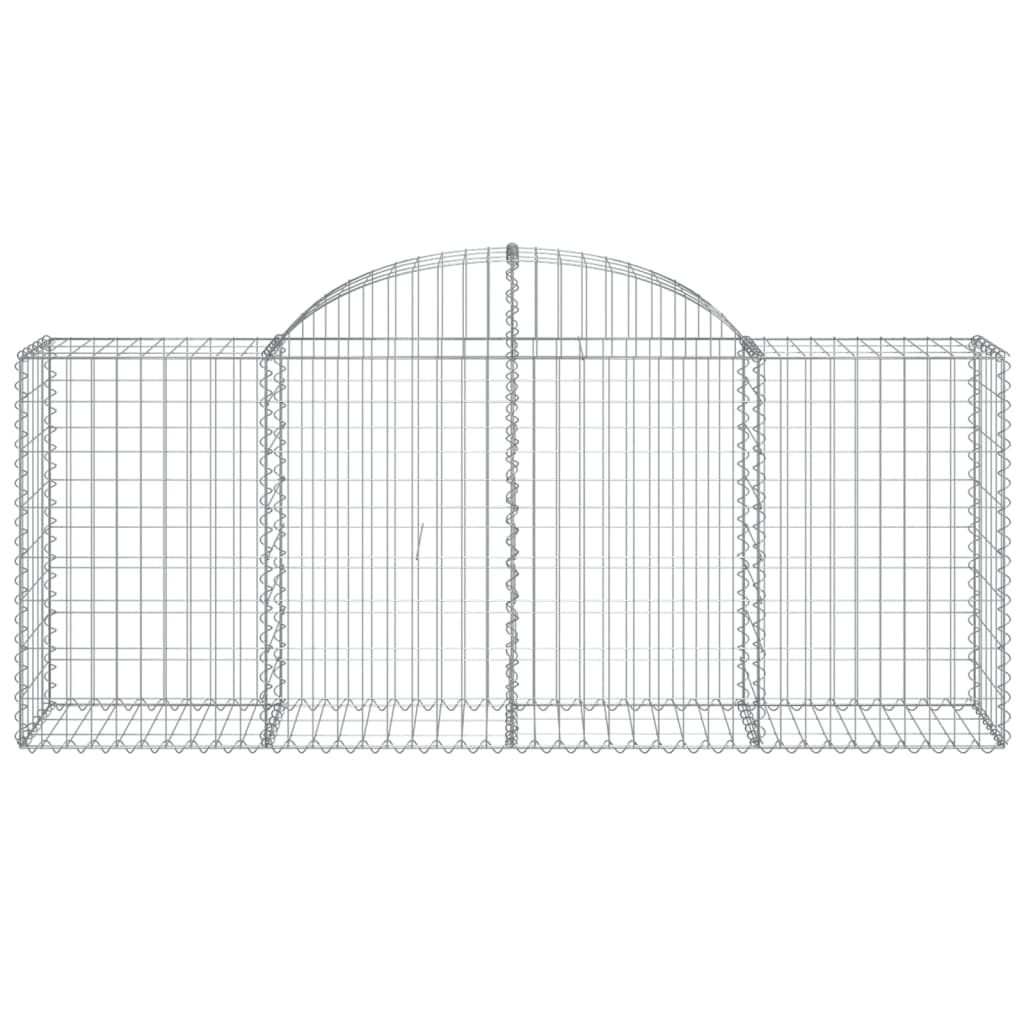 Cestas De Gaviones 6 Uds Forma De Arco Hierro 200x50x80/100 Cm_3
