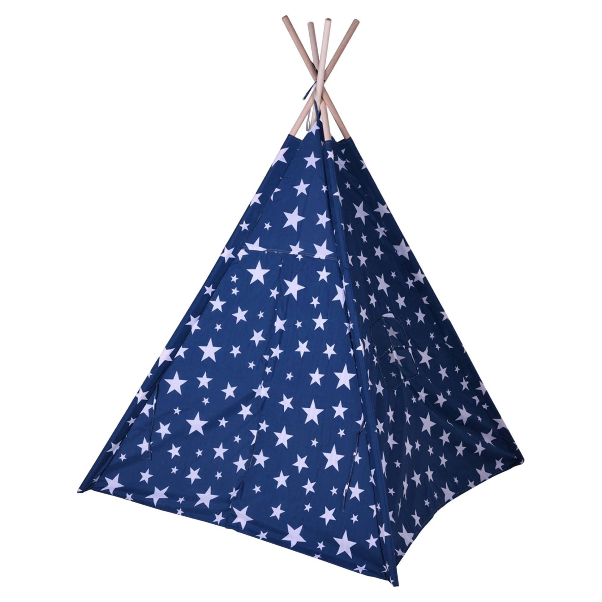 Well Home - Tipi De Poliéster Diseño De Estrellas Color Azul 103x103x160cm_2