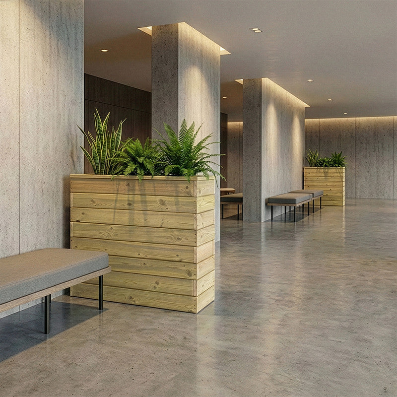 Jardinera De Madera Con Autorriego 86x34x80 Cm Nidum Basic Hortalia_1
