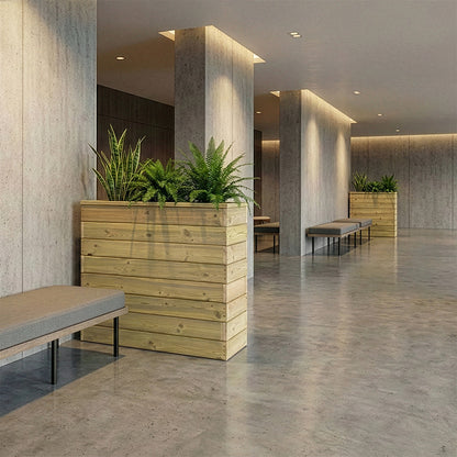 Jardinera De Madera Con Autorriego 86x34x80 Cm Nidum Basic Hortalia_1