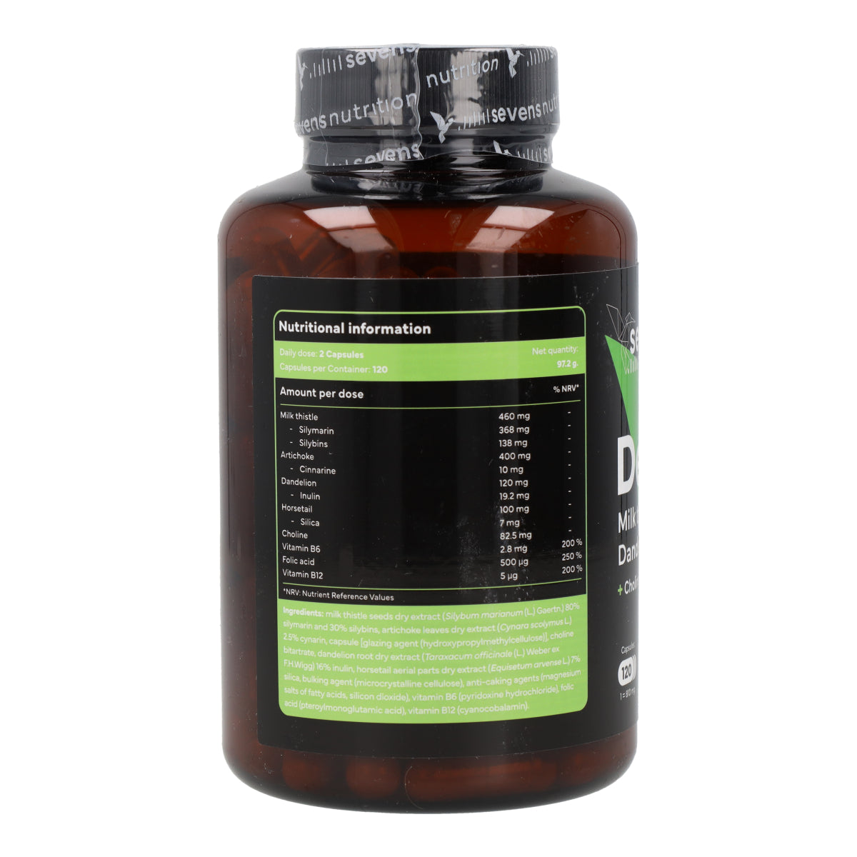 Cardo Mariano Detox Sevens Nutrition 120 cápsulas