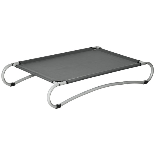 Pawhut Cama Elevada Para Perros Con Tela De Malla Marco Curvo Acero 110x65x20 Cm_0