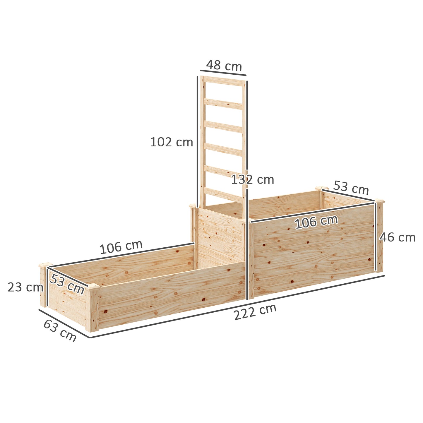 Outsunny Jardinera Exterior Grande De Madera_2