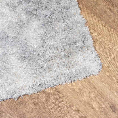 Vidaxl Alfombra Peluda De Pelo Largo Navarra Gris Plateado 120x170 Cm_3