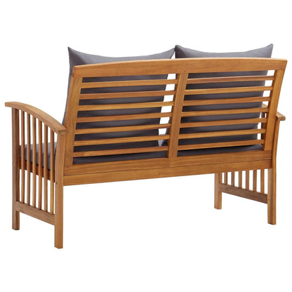 Vidaxl Banco De Jardín Con Cojines 119 Cm Madera Maciza De Acacia_3